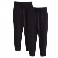 GX527: Kids 2 pack Slim leg Jog Pant- Black (3-16 Years)